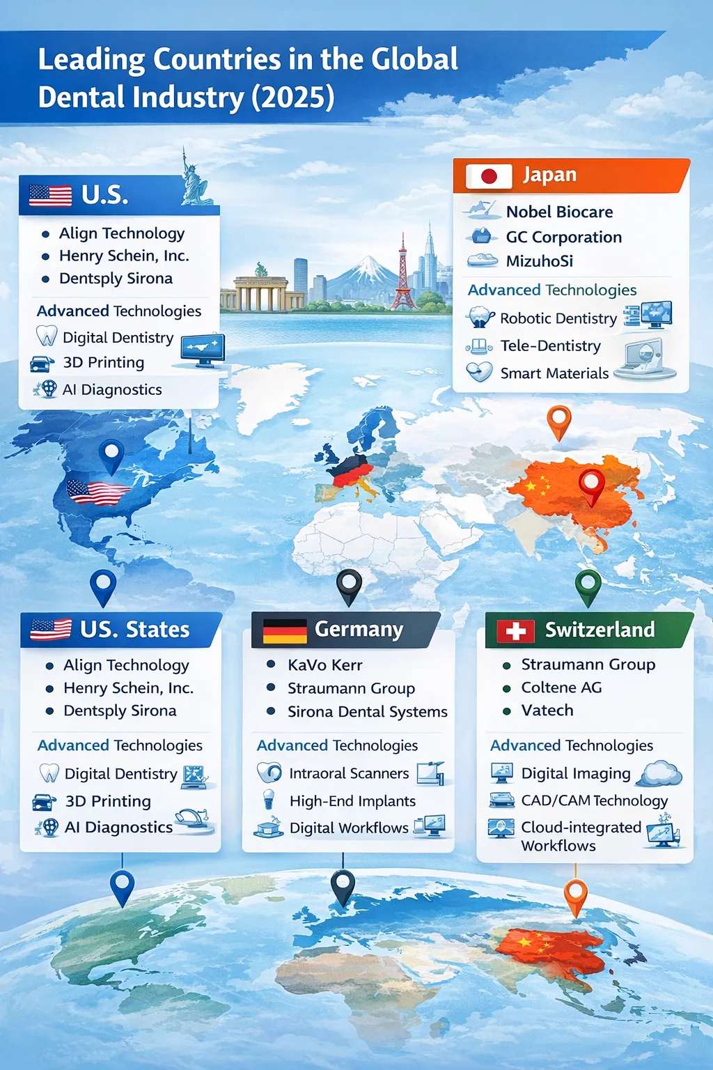 Global Dental Industry Leadership 2025: Countries, Companies, and Cutting-Edge Technologies Driving Innovation